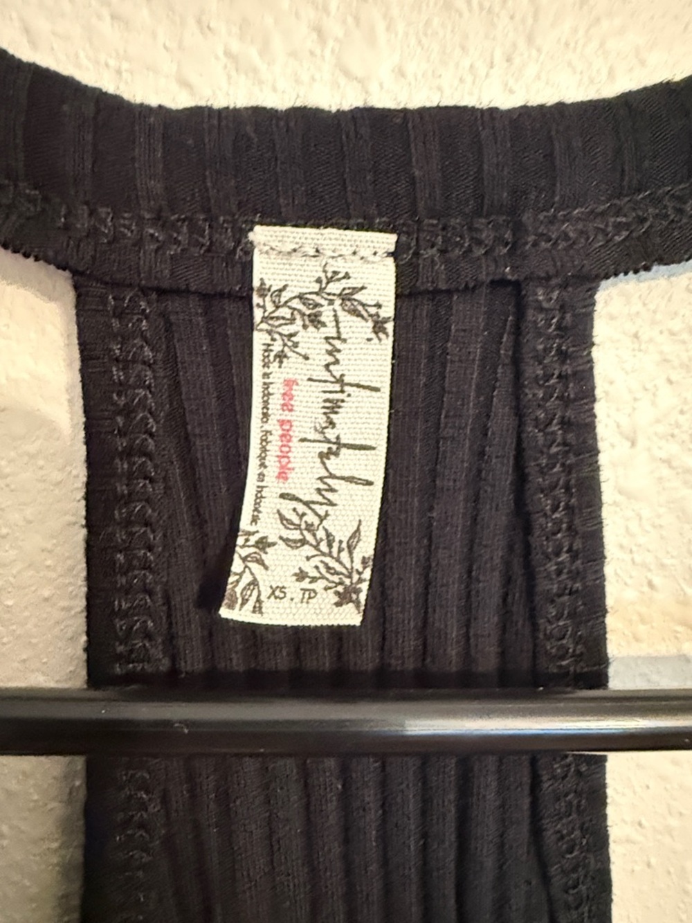 Free People Black Ribbed Racerback Tank - Picture 2 of 2